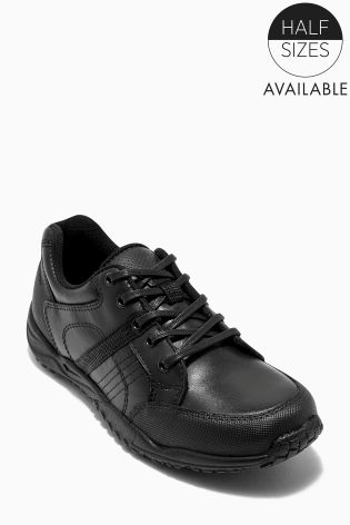 Black Sporty Lace-Up Shoes (Older Boys)